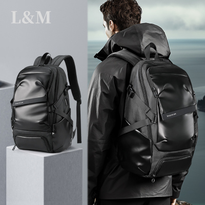 L&M 双肩包男士商务背包15.6英寸大容量实用休闲旅游旅行包电脑包女韩版中学生书包初中生高中生大学生时尚大气