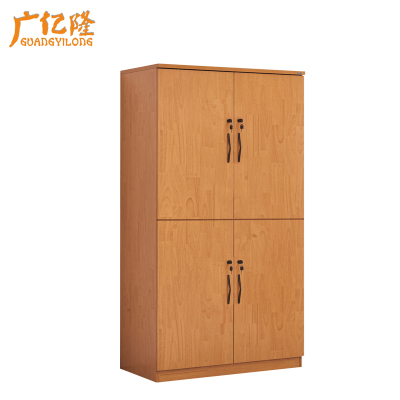 广亿隆木质简易挂衣柜衣橱四门衣柜