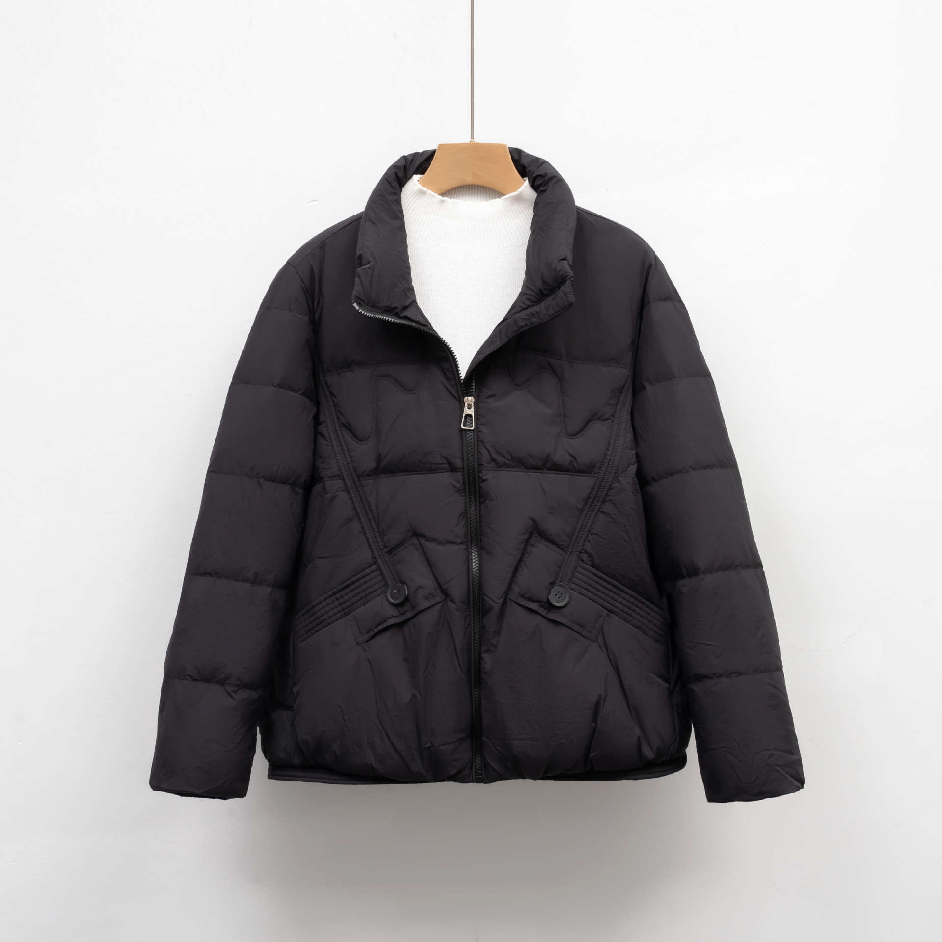 轻薄羽绒服女新款短款时尚小个子宽松立领白鸭绒保暖冬外套