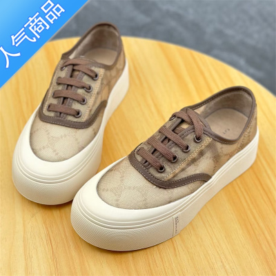 SUNTEK2023夏季新款网鞋女透气网面单鞋运动休闲鞋格子帆布鞋女厚底板鞋