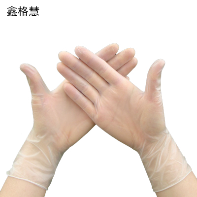 鑫格慧 一次性PVC手套食品级高弹手套 M码 100只/盒 盒