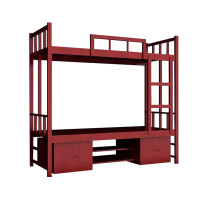 DXBG上下铺双层床实木营具宿舍单人床实木双层床[带床下柜]