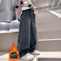 儿童装男童加绒裤子冬装新款男孩加厚冬季牛仔裤中大童秋冬款