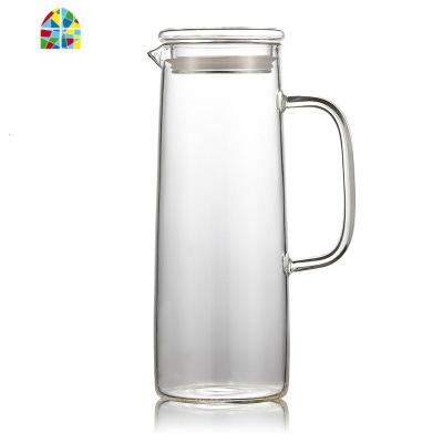 可高温玻璃家用储冷水杯凉壶晾水壶扎杯小扎壶酒店餐厅用欧式 FENGHOU 1200ml不锈钢盖款凉水壶