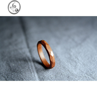 JiMi缘起藏墨小清新枣木稳定木创意男女情侣戒指创意生日礼物手链跑环