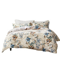 富安娜 磨毛四件套-半城烟雨 被套203*229cm 床单230*240cm 枕套74*48cm*2