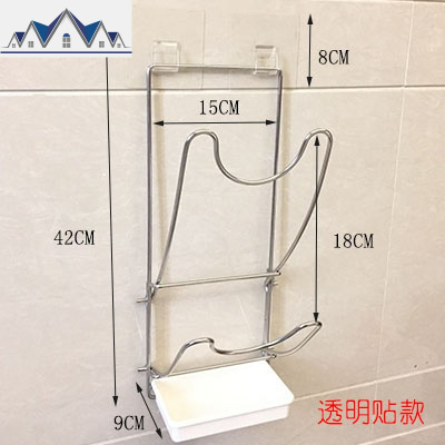 免打孔不锈钢锅盖架304壁挂式 厨房收纳置物架放锅盖架子砧板挂架 三维工匠