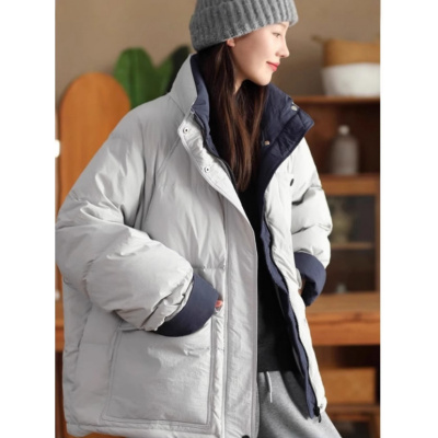 年冬季新款韩版时尚立领棉服女短款宽松加厚高级感小个子外套