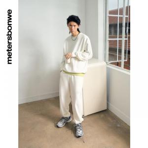 [好货直降:119]美特斯邦威圆领卫衣男春季新款宽松情侣装套头上衣男