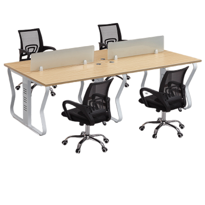 迅迈 四人位+椅 员工位 职员办公桌 电脑桌 屏风卡座 财务屏风工位