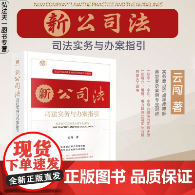 2024新书 新公司法司法实务与办案指引 云闯 著 实务要点难点深度释解 典型复杂案例专业剖析 法律出版社
