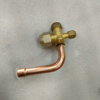 帮客材配 全新原件 空调外机截止阀 三通 低压弯管 4分弯管 12.7mm R22 加氟口11外径 收前务必验货