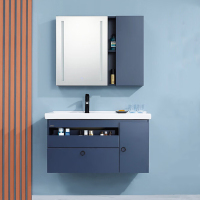 箭牌(ARROW)卫浴家具浴室柜组合套装悬挂式简约收纳智能镜柜卫生间洗脸陶瓷一体盆