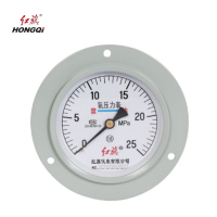 红旗 轴向带边氧气压力表定制检测款YO100ZT(压力值需备注) 块