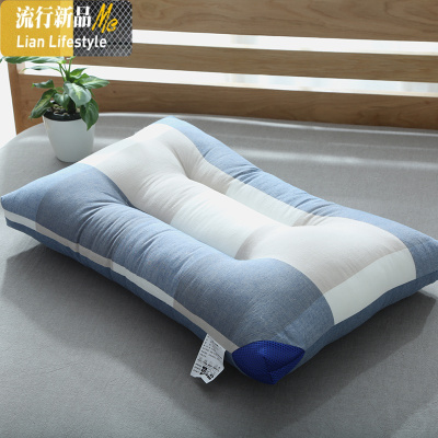 日式棉水洗棉枕头可水人羽丝绒护颈枕立体家用枕芯一对拍2 三维工匠