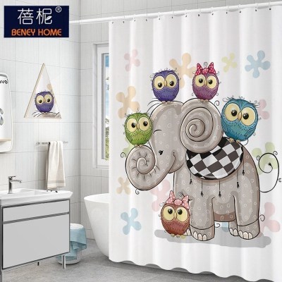 美帮汇北欧浴室浴帘水布加厚霉卫生间帘子洗澡间窗帘淋浴房隔断挂帘