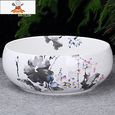 茶洗大号特大笔洗水盂水洗茶碗陶瓷功夫茶具配件茶道零配家用茶盘 茶洗大号-玉瓷和风盛世 敬平