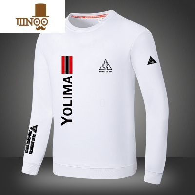 YANXU2023卫衣男宽松bf慵懒风潮流ins圆领运动大码加绒加厚外套