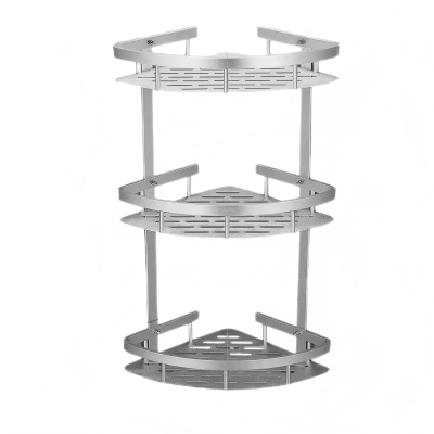 澎铭源 太空铝浴室卫生间层架 三层加厚置物架610*220mm/个