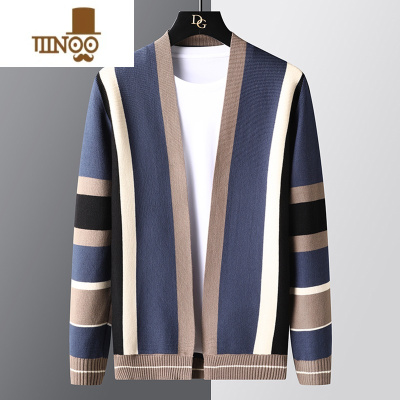 YANXU男士开衫针织夹克新款韩版修身V领上衣服帅气百搭毛线衣外套