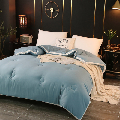 纯色6斤磨毛大豆纤维春秋被2.2*2.4m