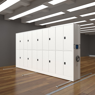 臻远智能密集架移动式档案柜钢制轨道智能密集架一列5组