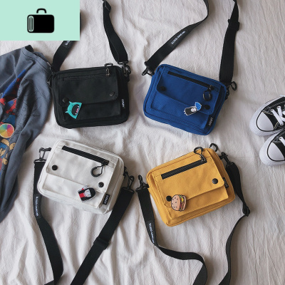 2020新款韩版包包女质感斜挎帆布小包学生港风百搭单肩网红小挎包NEW LAKE女斜挎包