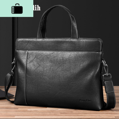 男士包公文包男商务牛皮大容量手提包男包手拿单肩斜挎包NEW LAKE男士斜挎包