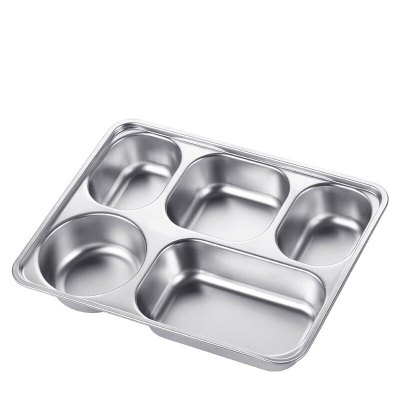 豫众诺 不锈钢快餐盒 五格无盖 个