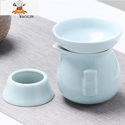 茶漏网茶滤器茶隔陶瓷套装茶具配件茶叶过滤网泡茶器创意茶杯 茶漏+送公道杯-蓝瓷年年有鱼 敬平