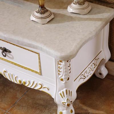 森美人欧式实木电视柜客厅大理石茶几电视柜组合小户型电视柜新款家具