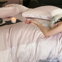 高贵大气女士床品a类母婴级100s澳棉四件套全棉轻柔甜美主卧套件
