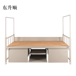 东升顺制式营具单人床边防消防官兵军区宿舍单人床含柜钢制加厚单层床架子床
