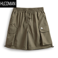 HLCOMAN工装山系户外多口袋尼龙短裤运动宽松直筒抽绳薄款五分裤男夏