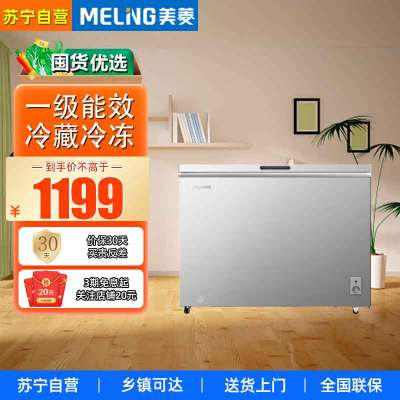 美菱(MeiLing)BC/BD-200DTXNP亚光银 200升小冰柜低霜一级能效家用冷藏冷冻两用冰柜小型