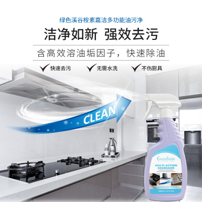 绿色溪谷桉素嘉洁多功能油污净清洁剂油烟厨房强力油烟机泡沫去污清洗剂