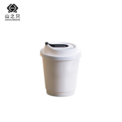 山之只 双层加厚咖啡杯 纸杯 320ml 个