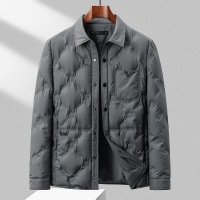 新国标90绒羽绒服男式衬衫领轻薄秋羽绒服男青年潮流简约羽绒外套