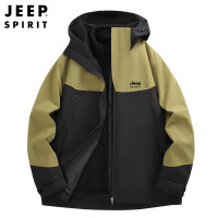 JEEP SPIRIT秋冬男女情侣保暖内胆三防热封棉服可卸外套三合一加厚外套男