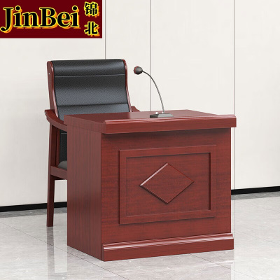 锦北主席台会议桌长条桌培训桌油漆木贴皮开会桌课桌菱形0.8m宽(不含椅)