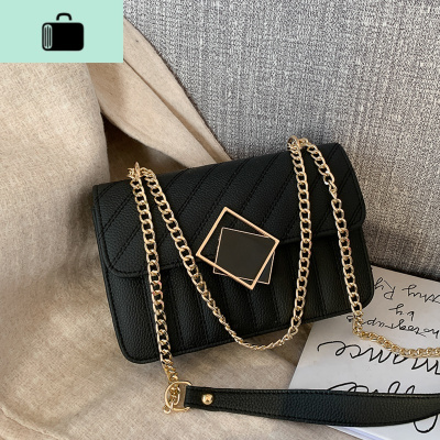 小包包女2020春夏新款潮时尚百搭ins单肩小方包菱格链条斜挎小包NEW LAKE女斜挎包