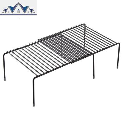 可伸缩铁艺厨房置物架橱柜碗碟架厨具沥水收纳架调味品整理架子 三维工匠