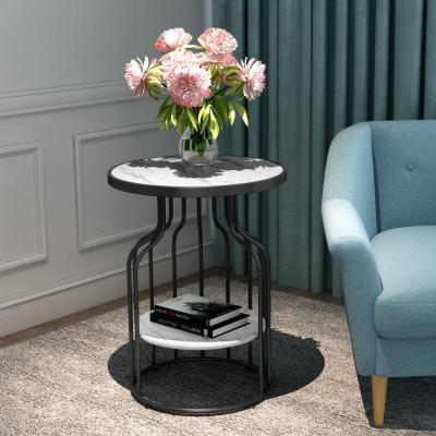 森美人北欧轻奢大理石边几角几客厅沙发小茶几边桌边角柜创意阳台小圆桌