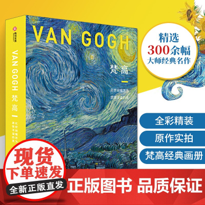 梵高 化世间痛苦为激情洋溢的美300幅梵高绘画作品集油画星空向日葵梵高传绘本油画艺术临摹画册手绘油画数字油画插画