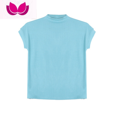 七斓纯欲风半高领短袖T恤女2023修身显瘦白色打底衫内搭上衣ins