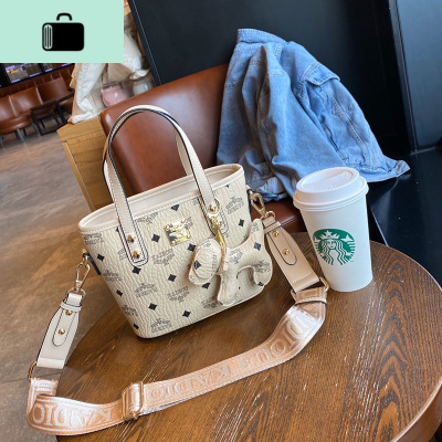 2020新款皮印花手提包单肩包菜篮子休闲百搭小包斜挎女包韩版潮NEW LAKE女斜挎包