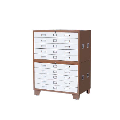 正斌底图柜工程资料图纸柜0号11号抽屉柜文件柜地图柜菲林柜图纸收纳柜1号咖白十抽1000*700*1200