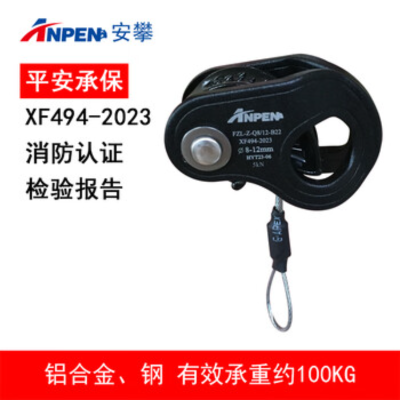 安攀(ANPEN)自锁抓绳器防坠落高空作业下降器保护止坠器户外登山攀岩装备B22