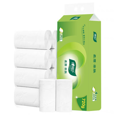 心相印(Mind Act Upon Mind) 柔肤无芯卫生纸 RW720 136*140mm*4层*10卷