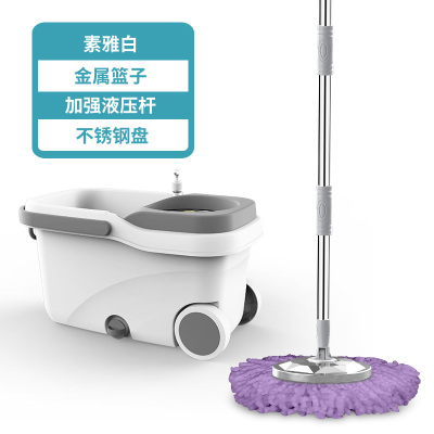 旋转拖把杆家用免手洗自动甩干一拖通用拖地懒人拖布桶墩布净